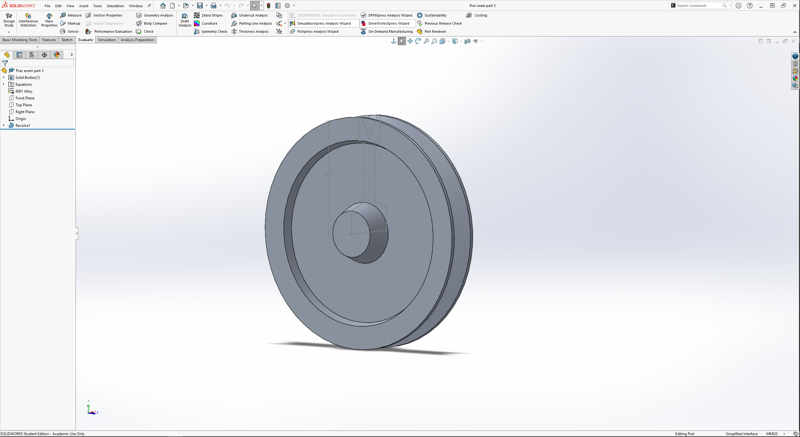 Engineering Graphics Exam 2 — Part 3